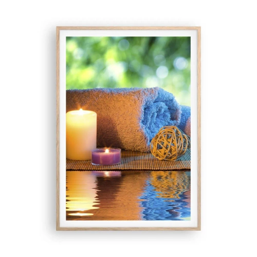 Een poster in een licht eiken lijst - Tijd voor het lichaam - 70x100 cm