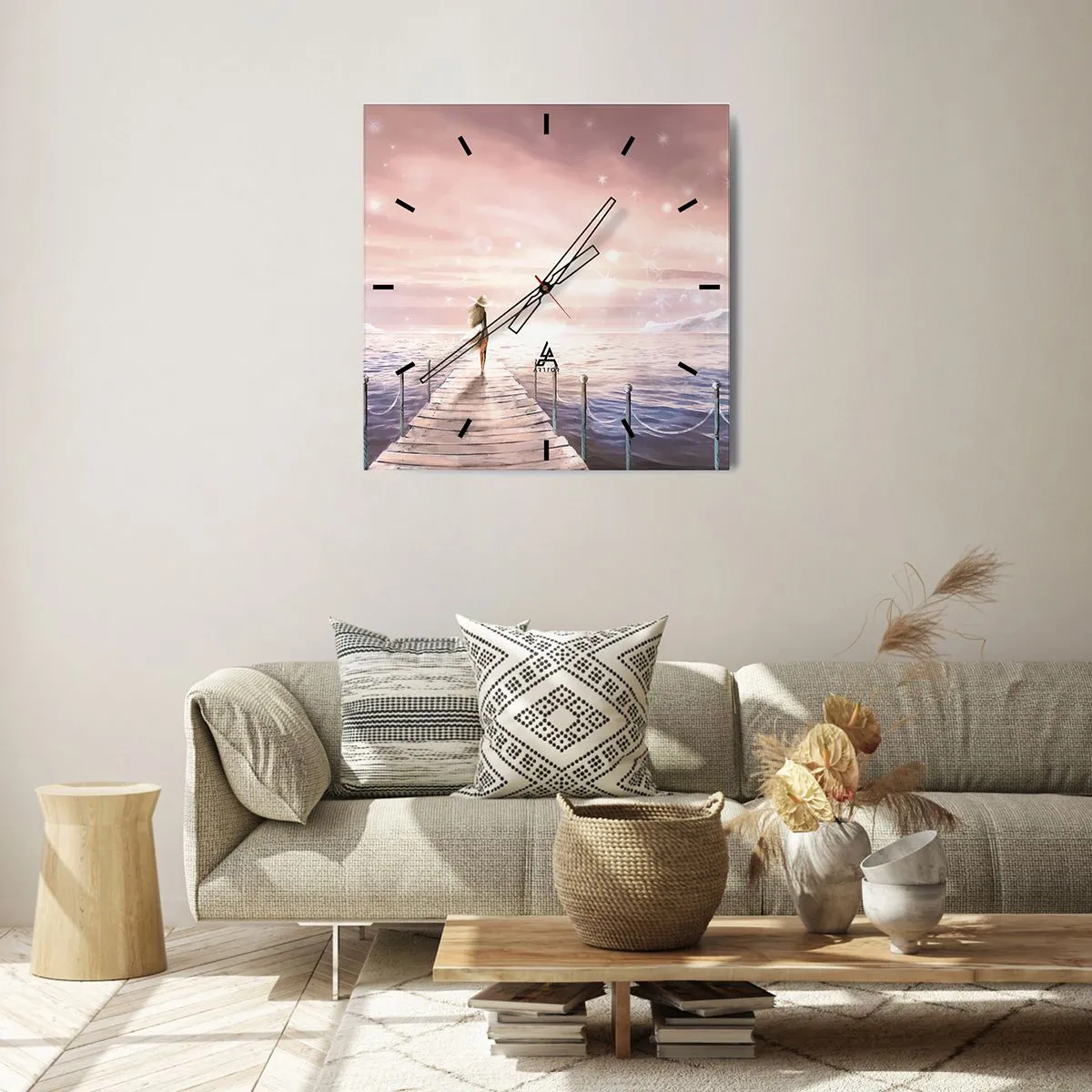 Wandklok - Klok - In het licht van een droom - 30x30 cm