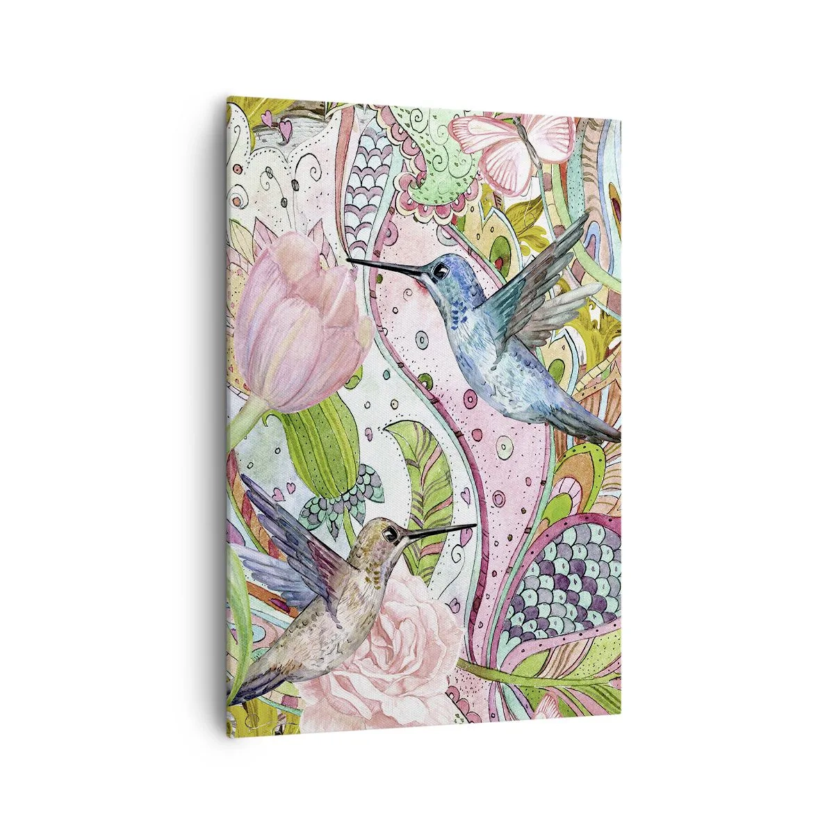 Schilderen op canvas - Verstrikt in wijnstokken - 70x100 cm