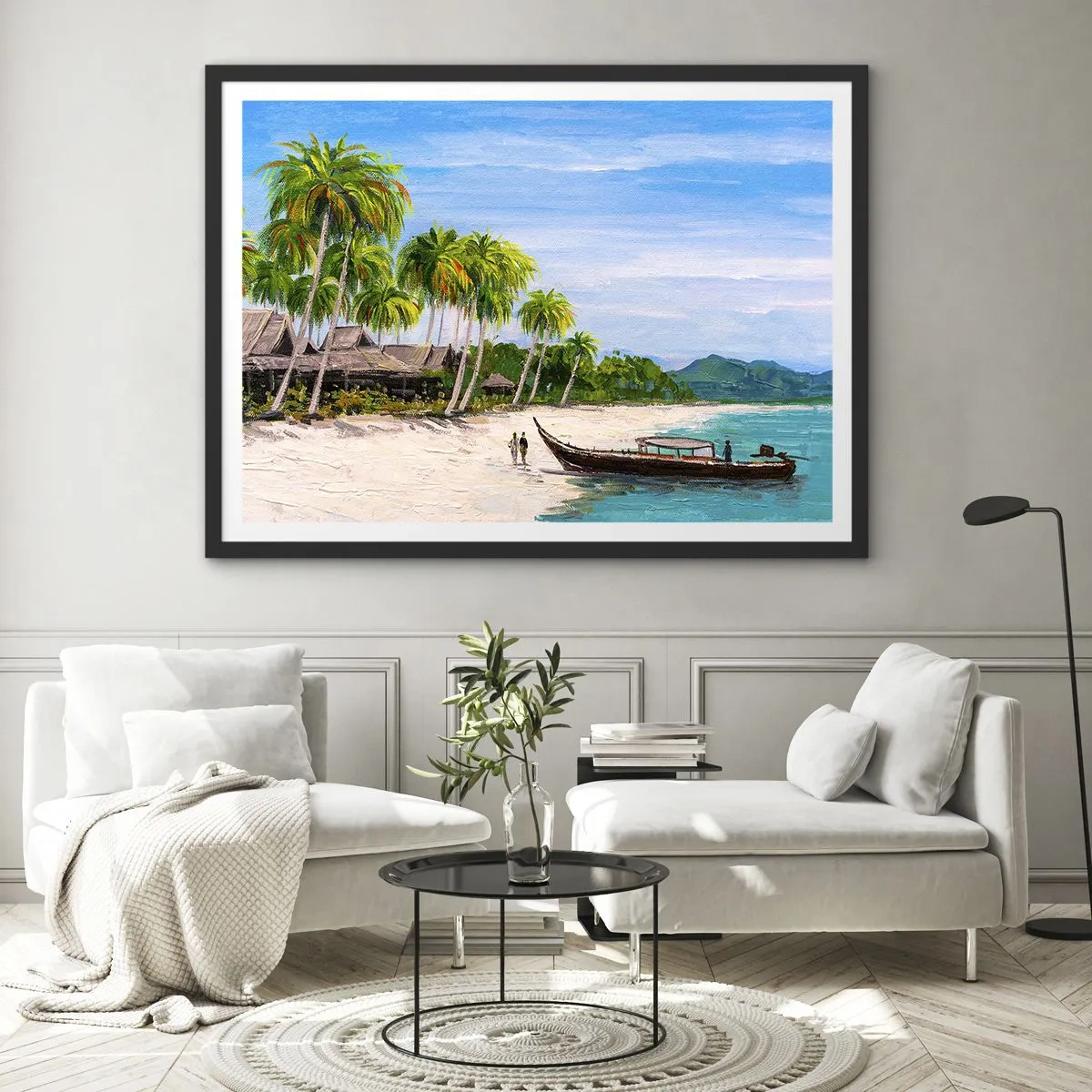Poster in een zwarte lijst - Een exotische droom - 70x50 cm