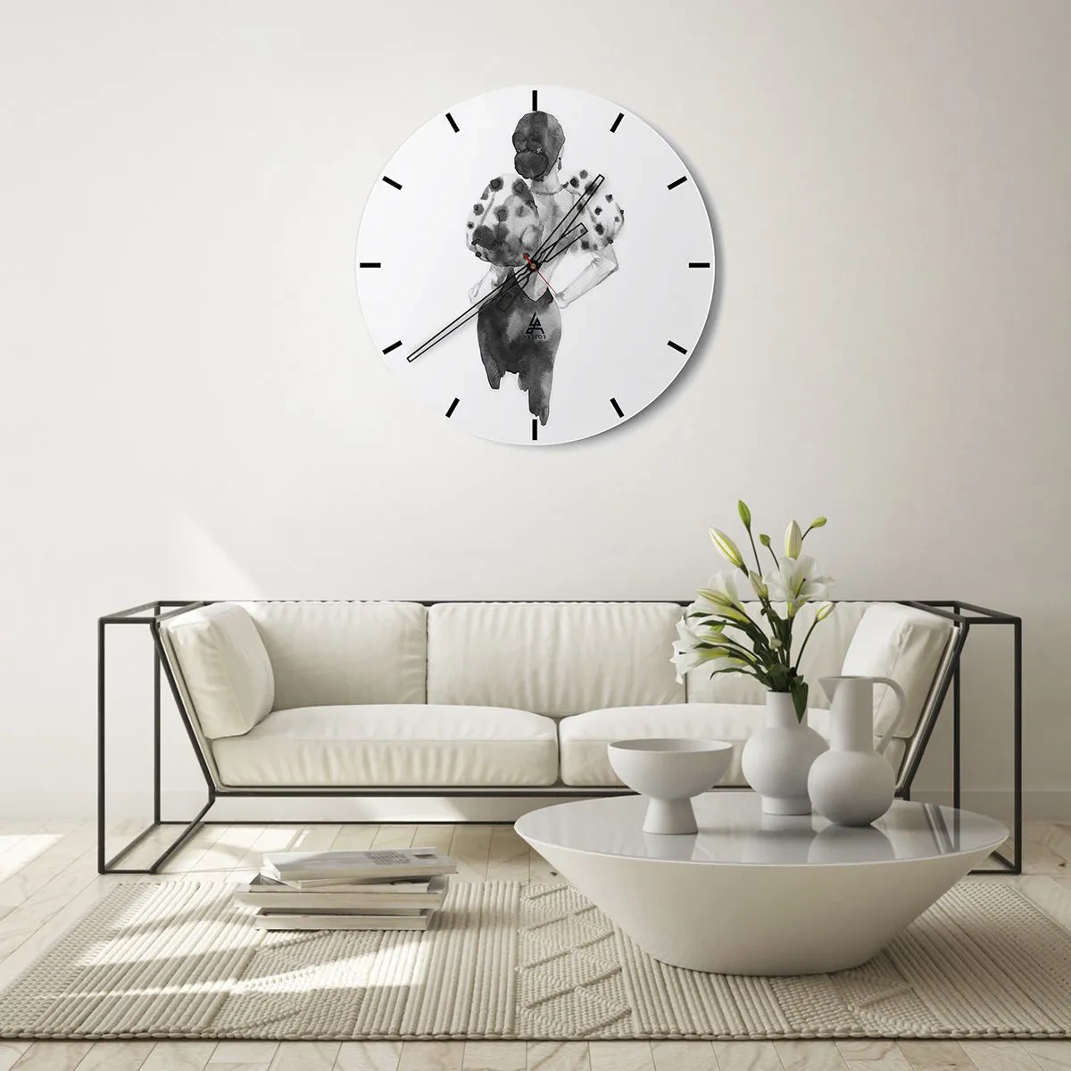 Wandklok - Klok - Ze kwam langs - 40x40 cm