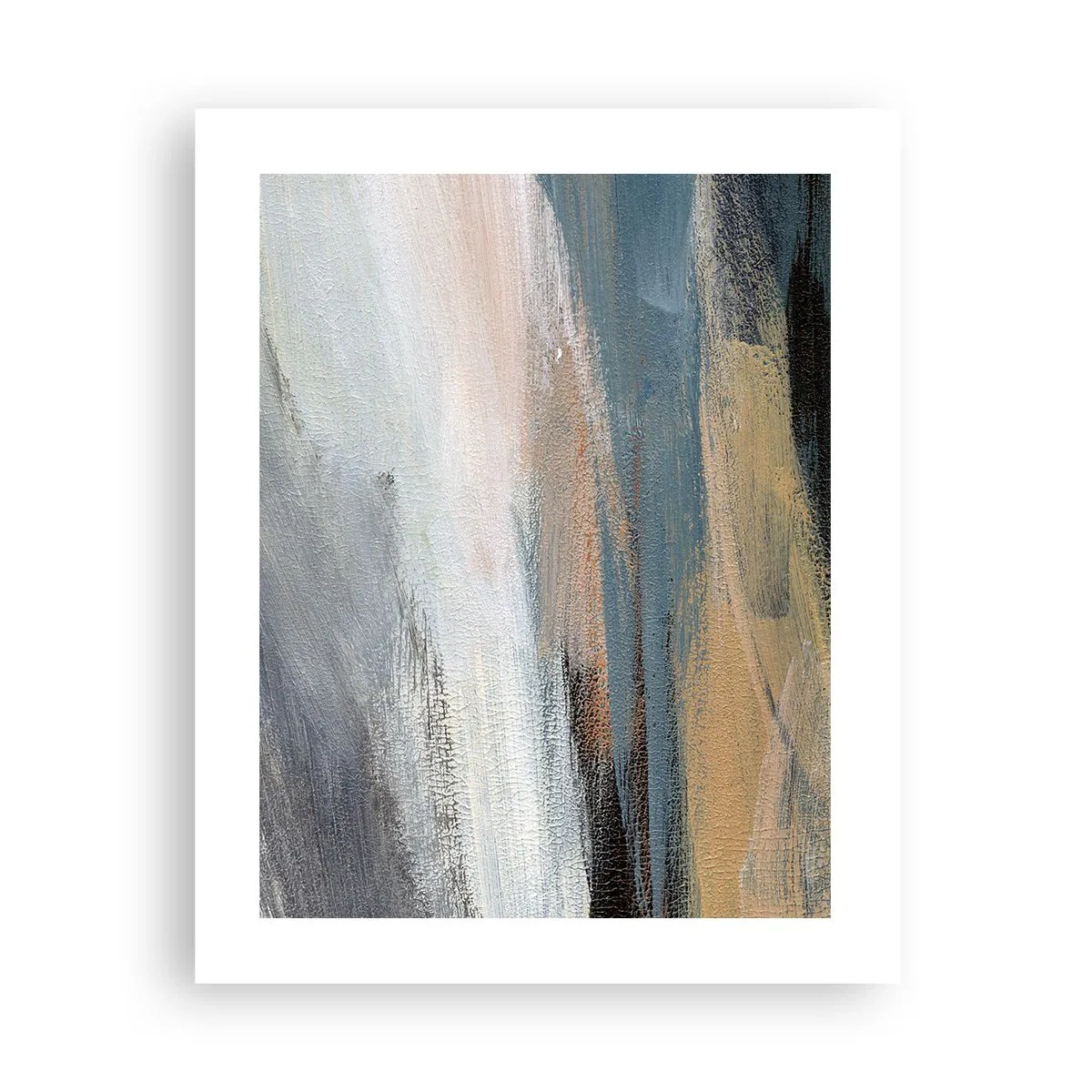 Poster - Abstractie: noordelijk landschap - 40x50 cm