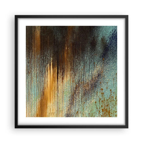 Poster in een zwarte lijst - Een niet toevallig kleurrijke compositie - 50x50 cm