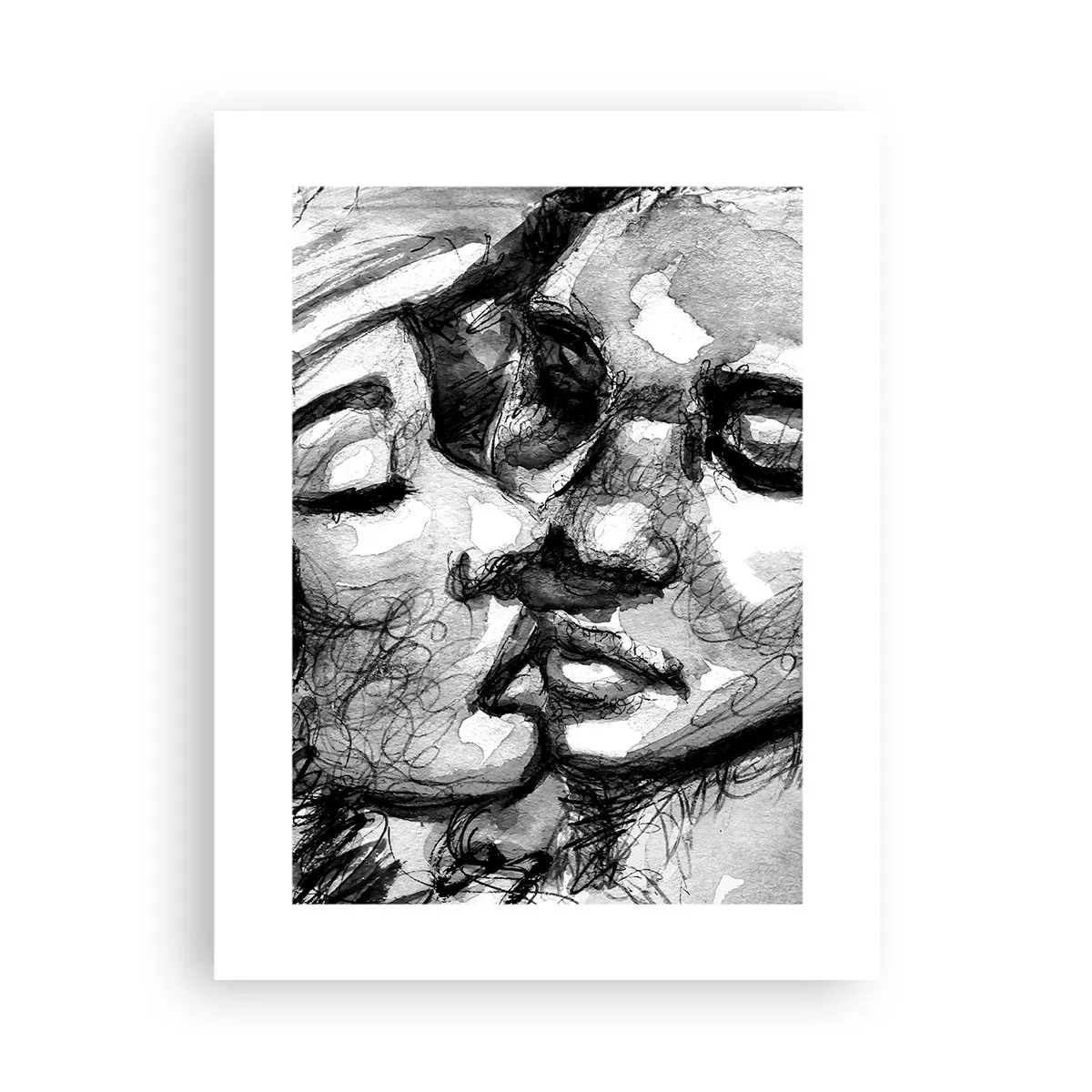 Poster - Een teder moment - 30x40 cm