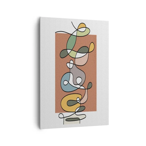 Schilderen op canvas - Abstractie: kleurrijke dans - 70x100 cm