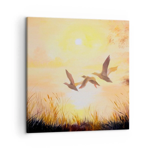 Schilderen op canvas - Het begin van een lange reis - 50x50 cm