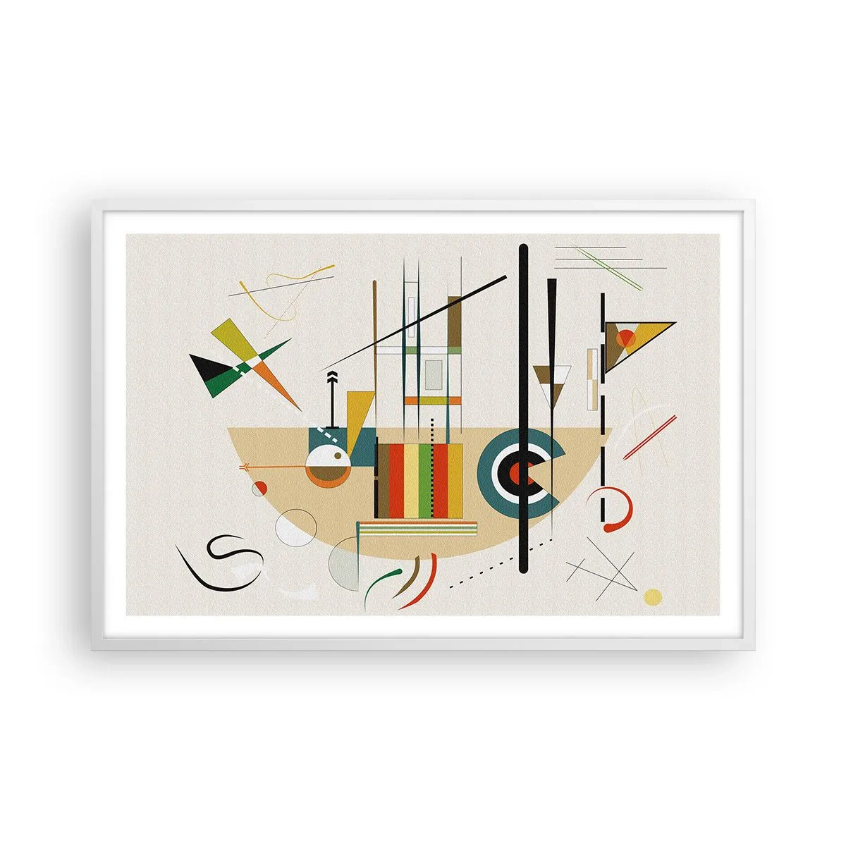 Poster in een witte lijst - En de wereld lacht - 91x61 cm