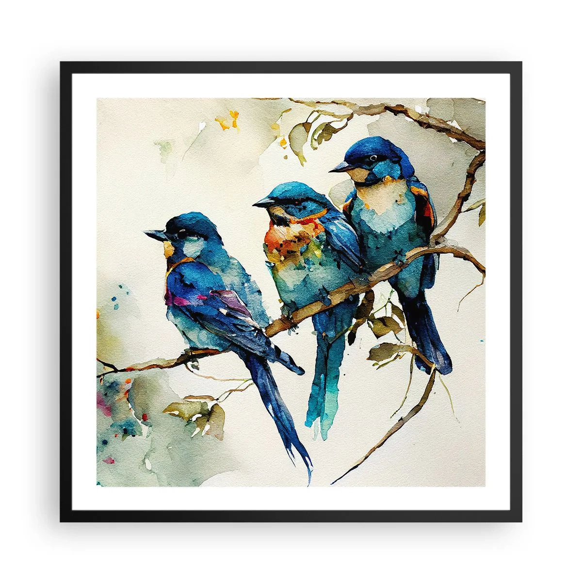 Poster in een zwarte lijst - Is hij boos geworden? - 60x60 cm