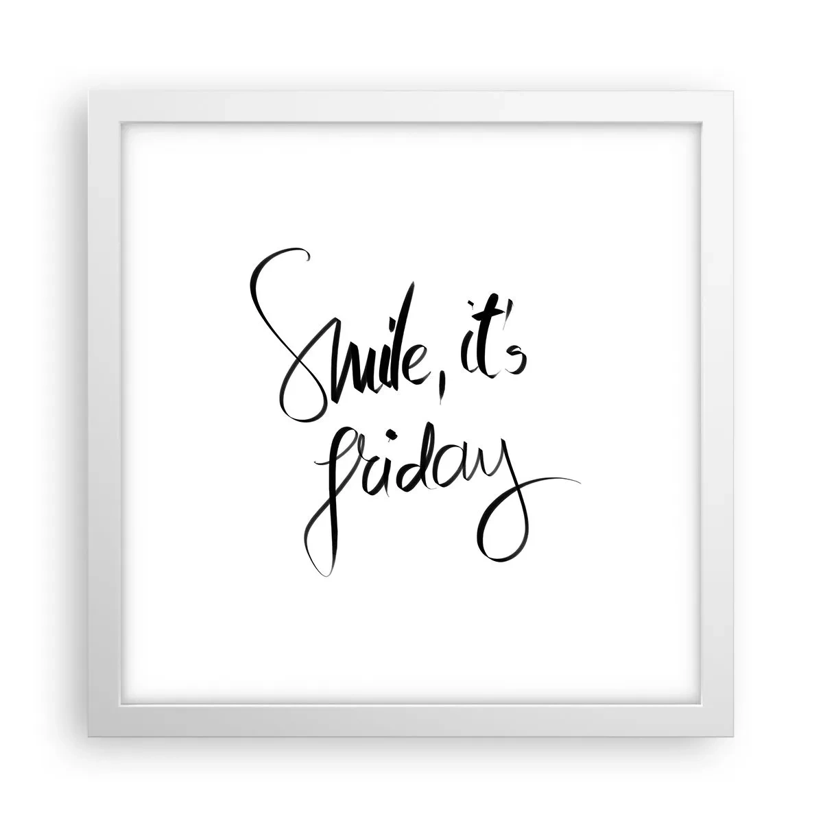 Poster in een witte lijst - Echte vreugde - 30x30 cm