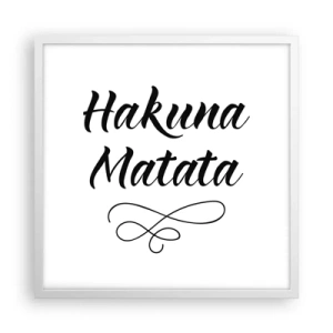 Poster in een witte lijst - Beste advies - 50x50 cm