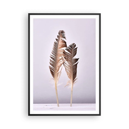 Poster in een zwarte lijst - Tegen het niets - 70x100 cm