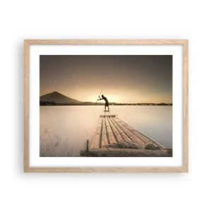 Een poster in een licht eiken lijst - Voor het slapen gaan - 50x40 cm