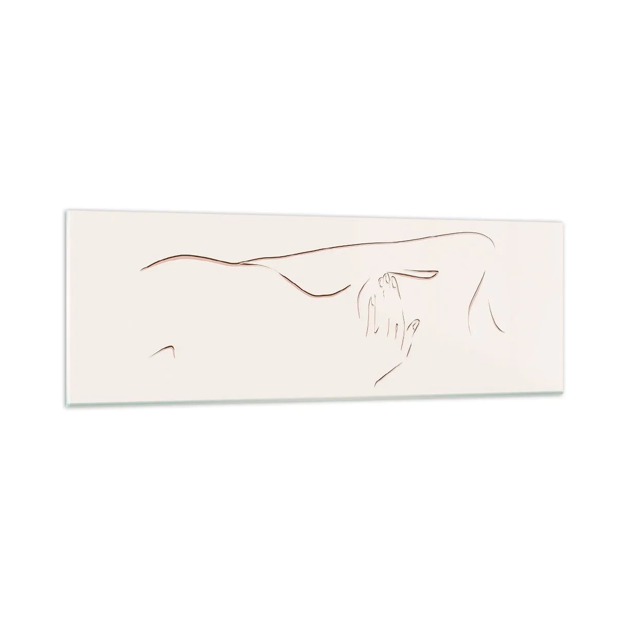 Schilderen op glas - De vorm van verlangen - 90x30 cm