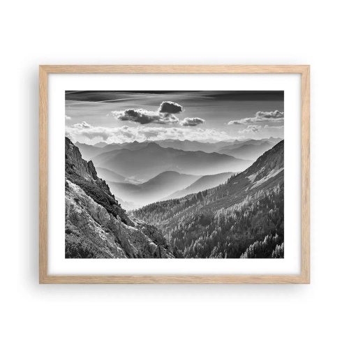 Een poster in een licht eiken lijst - Tot aan de horizon - 50x40 cm