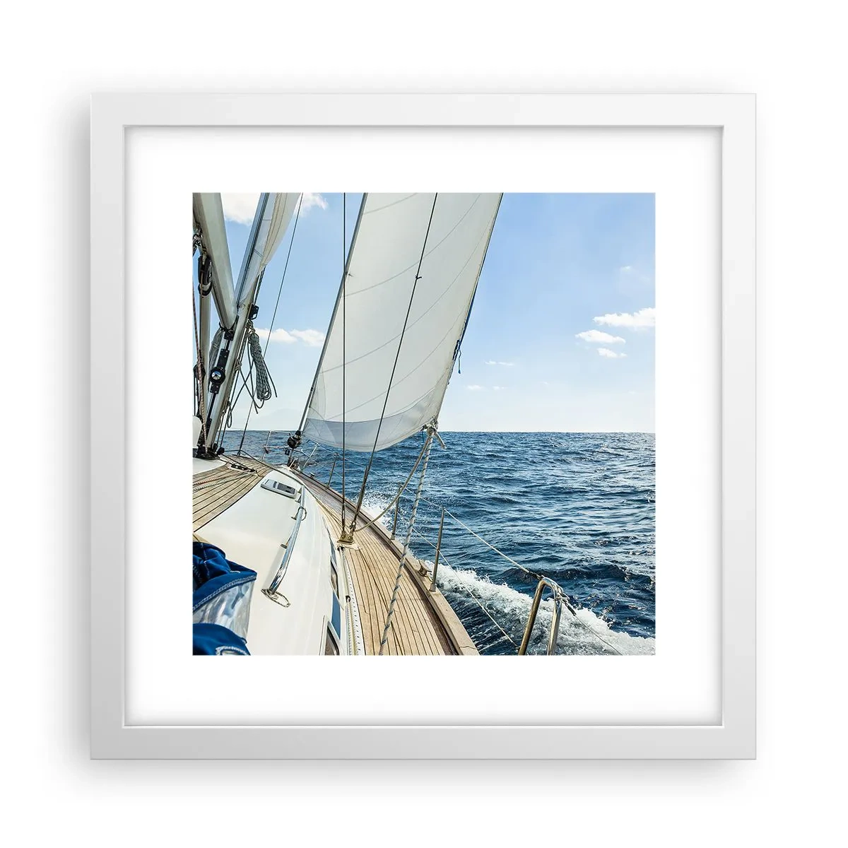 Poster in een witte lijst - Ahoi, avontuur - 30x30 cm