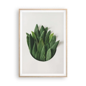 Een poster in een licht eiken lijst - Ongebreidelde nieuwsgierigheid - 70x100 cm