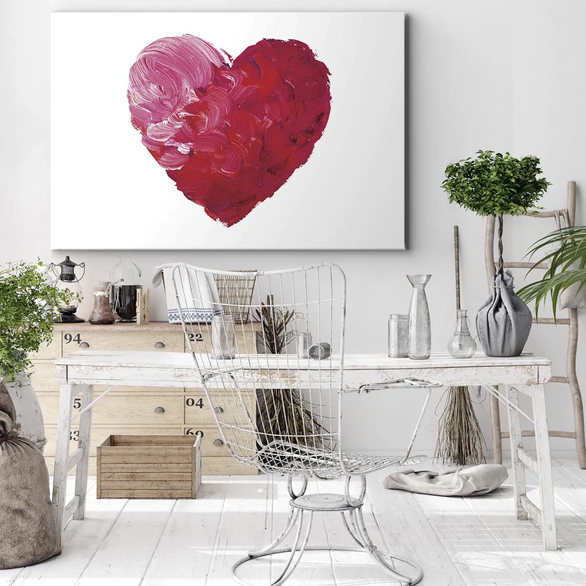 Schilderen op canvas - Alles wat je nodig hebt is liefde - 100x70 cm