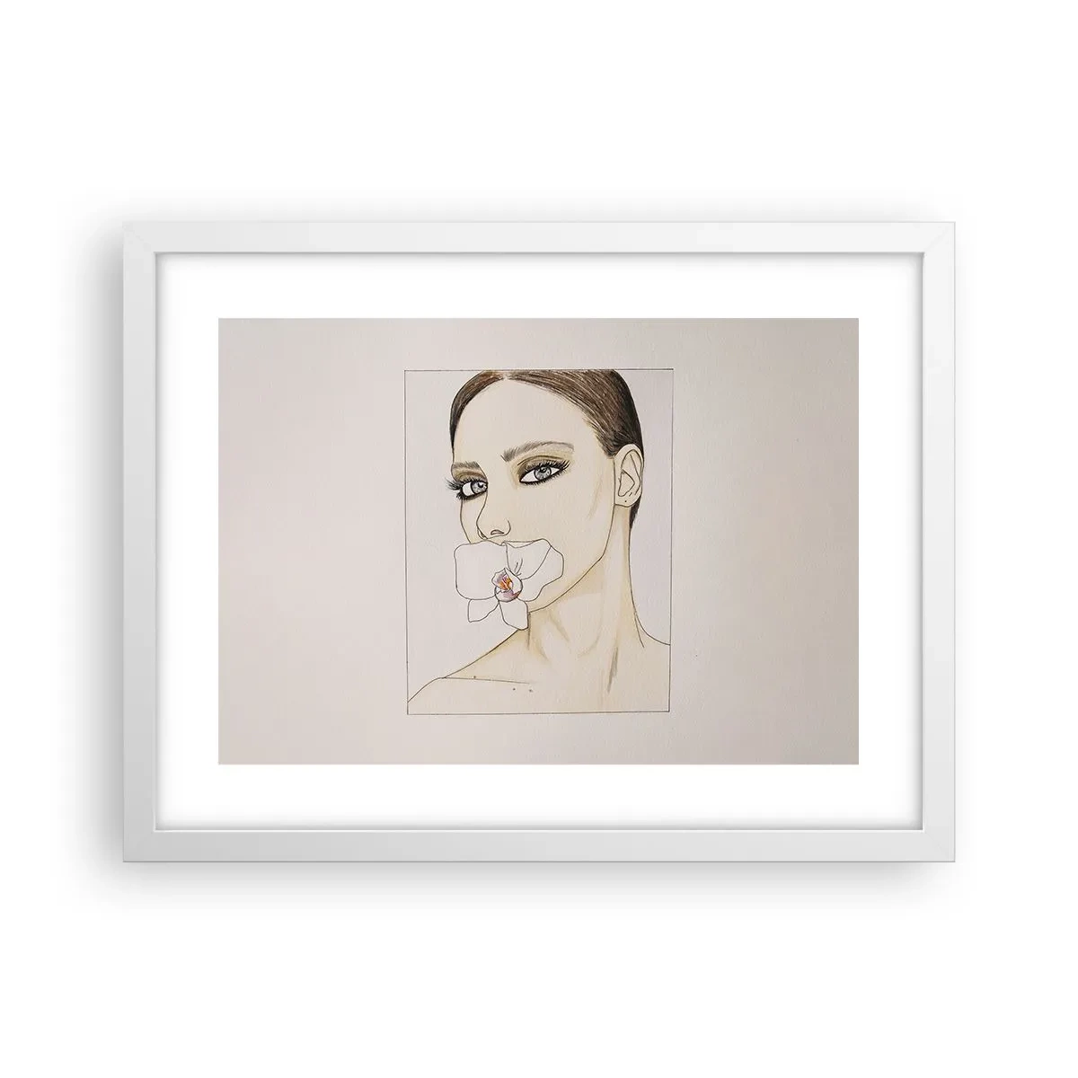 Poster in een witte lijst - Een symbool van elegantie en schoonheid - 40x30 cm