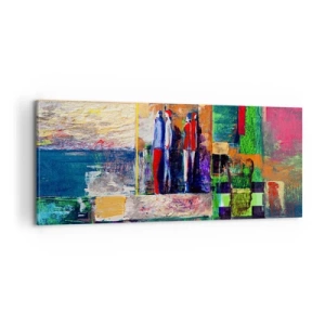 Schilderen op canvas - Relaties en emoties - 100x40 cm