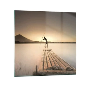 Schilderen op glas - Voor het slapen gaan - 70x70 cm