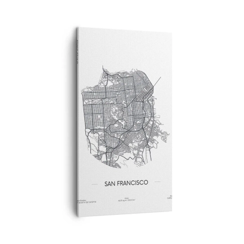 Schilderen op canvas - Anatomie van San Francisco - 45x80 cm