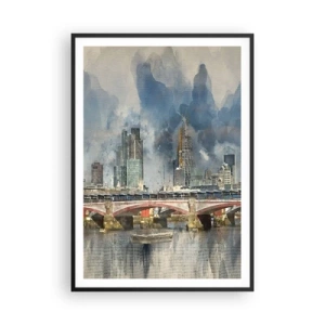 Poster in een zwarte lijst - Londen in al zijn glorie - 70x100 cm