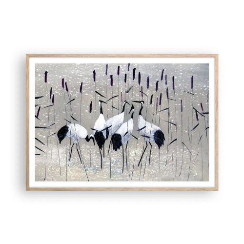 Een poster in een licht eiken lijst - Onder hun eigen - 100x70 cm