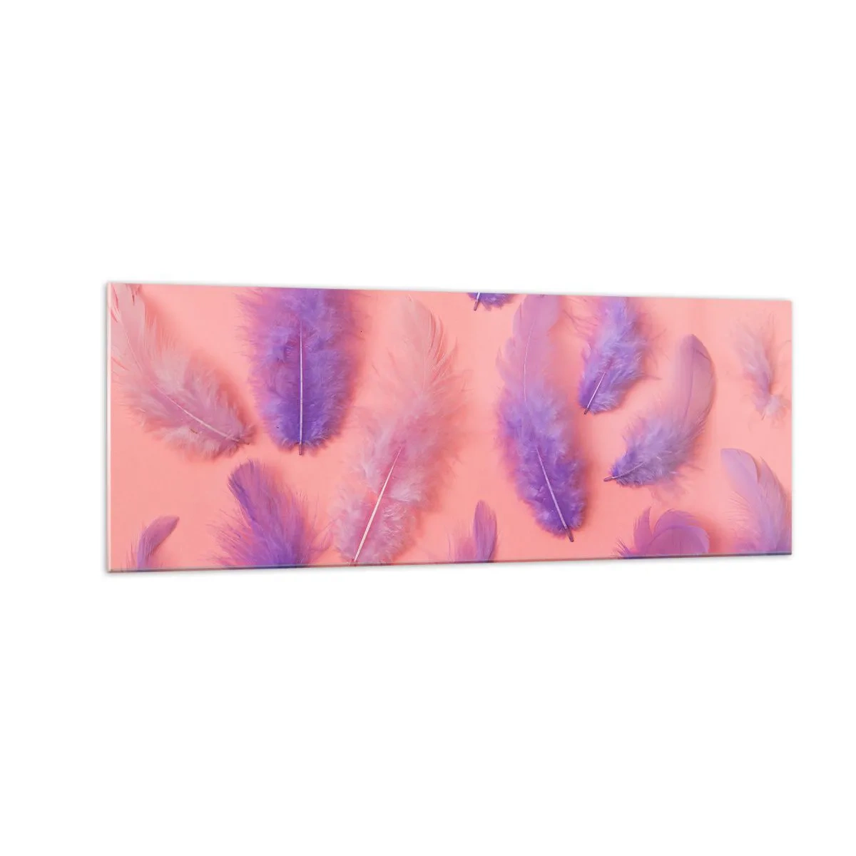 Schilderen op glas - Lila vogel van verlangen - 140x50 cm