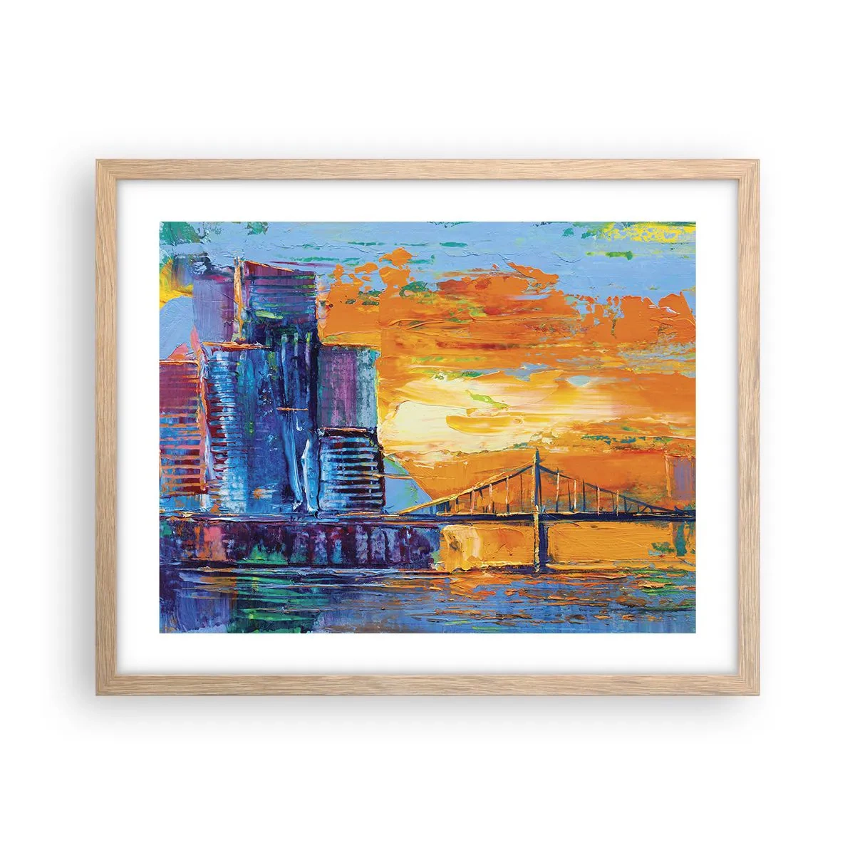 Een poster in een licht eiken lijst - Cultuur en natuur - 50x40 cm