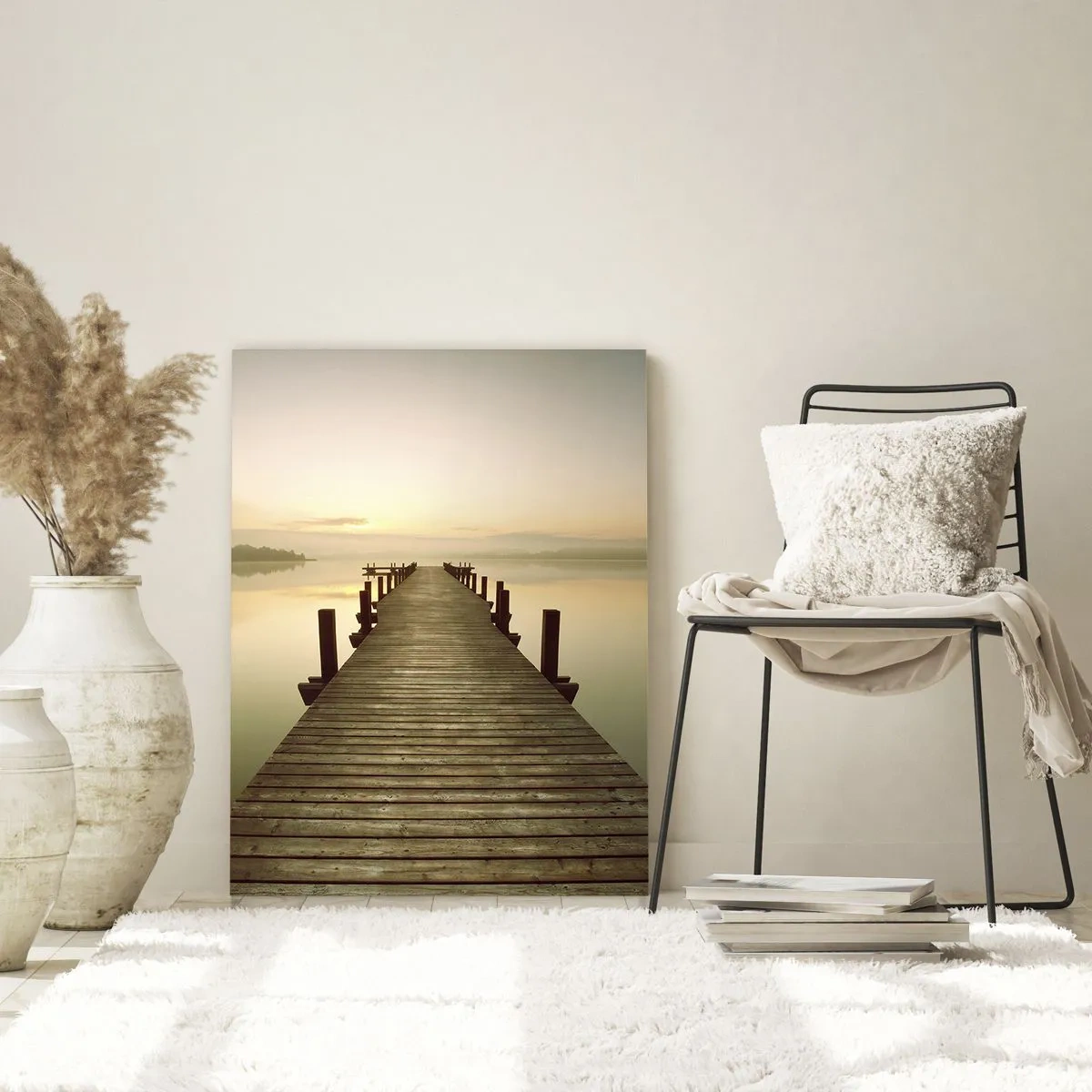 Schilderen op glas - Aanbreken van de dag, licht - 70x100 cm