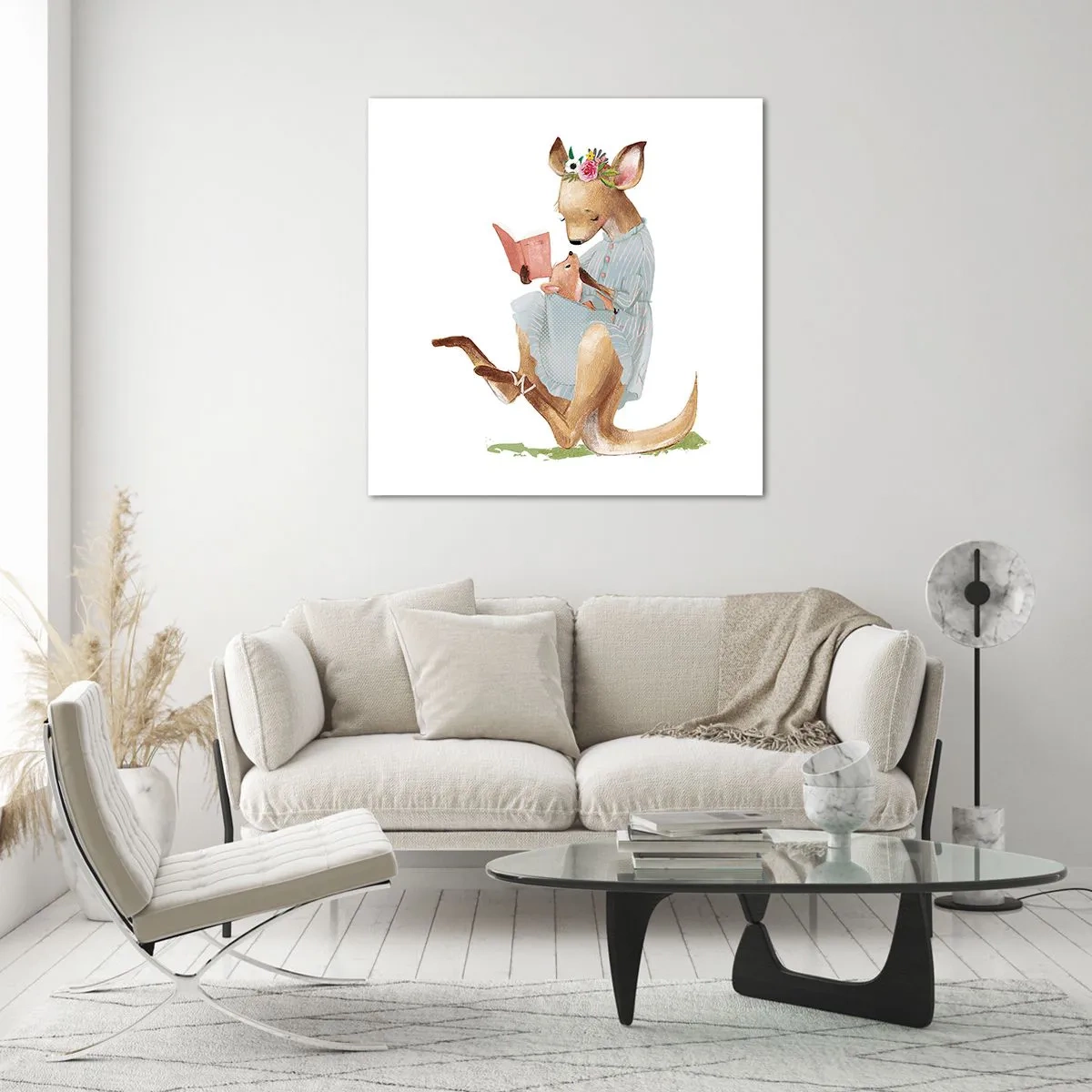 Schilderen op glas - Lees me voor mama - 70x70 cm