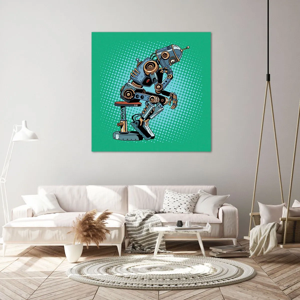 Schilderen op canvas - Boven de essentie van het zijn - 30x30 cm