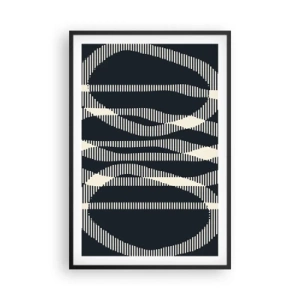 Poster in een zwarte lijst - Een poging om de duisternis te doorbreken - 61x91 cm