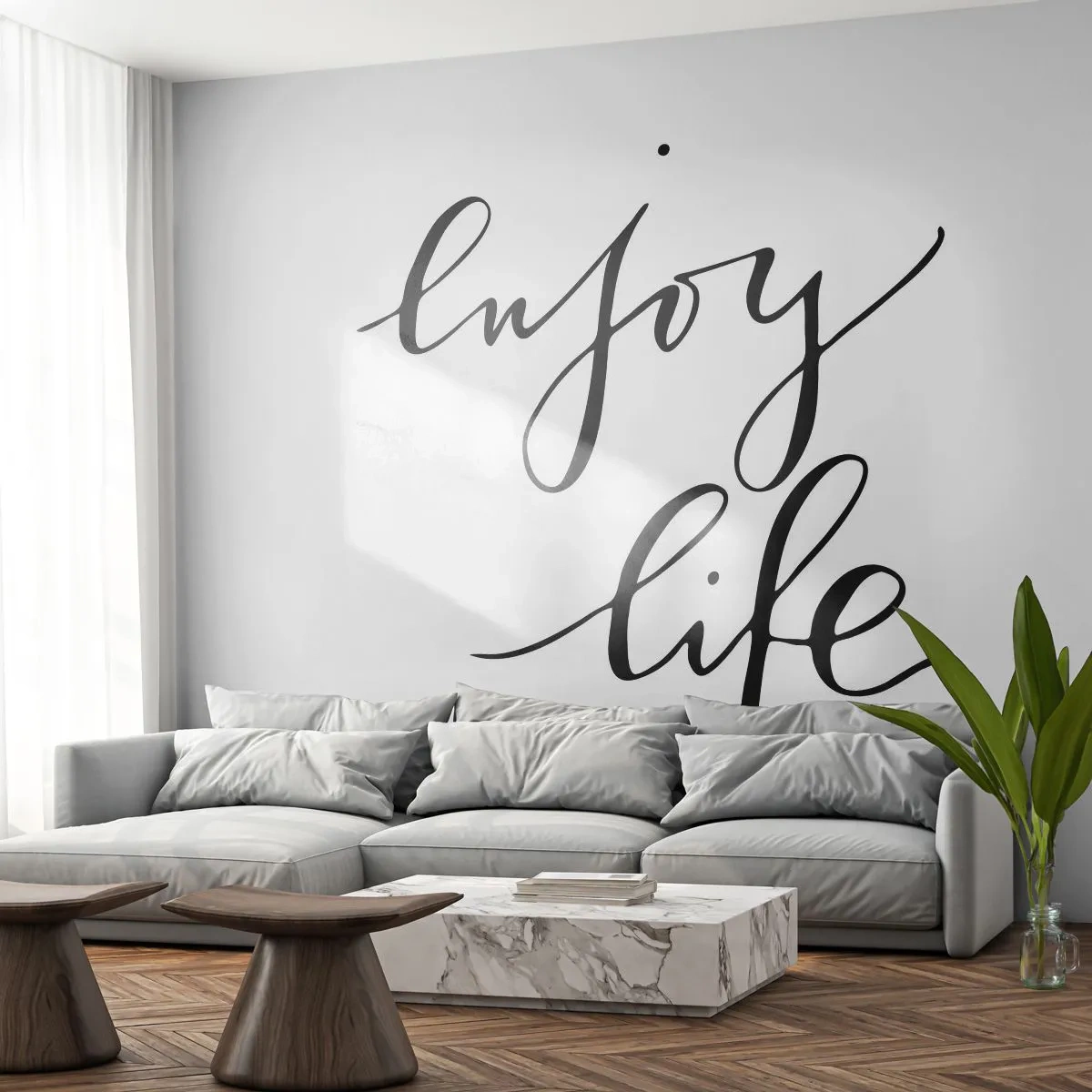 Fotobehang Premium Sand - Niets aan toe te voegen… - Typografie, Bevestiging, Maxim - 100x70 cm