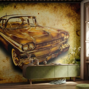 Zelfklevend Fotobehang Deluxe Sticker - De eeuwige schoonheid van de klassiekers - Automobiel, Klassieke auto, Hobby - 100x70 cm