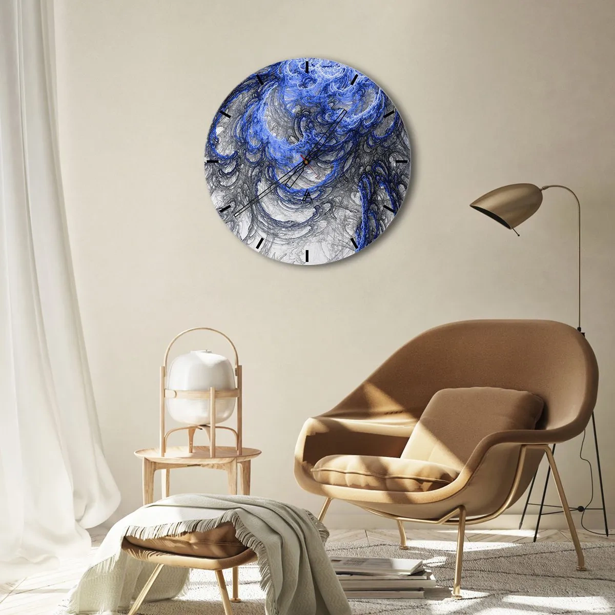 Wandklok - Klok - De geboorte van een golf - 40x40 cm