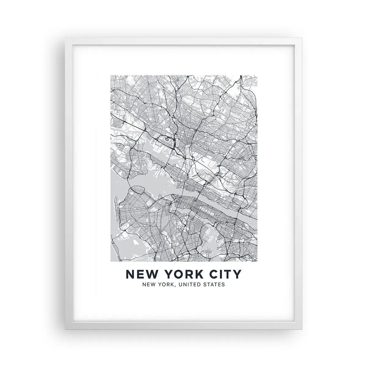 Poster in een witte lijst - De anatomie van een metropool - 40x50 cm