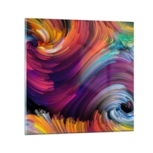 Schilderen op glas - Het begin van een nieuwe wereld - 50x50 cm