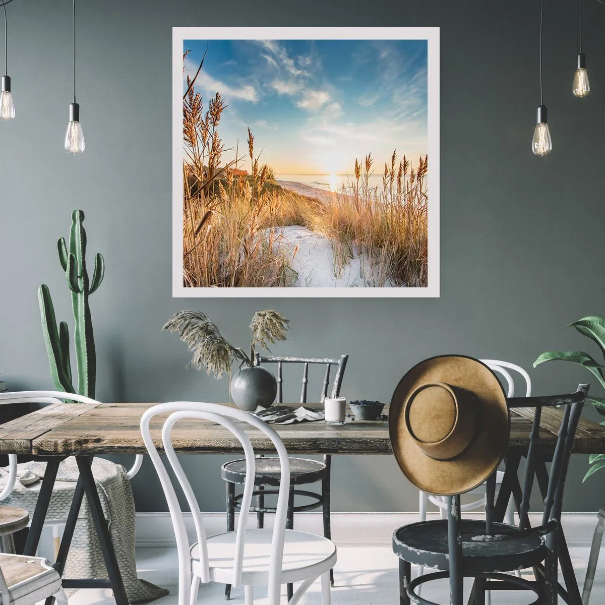 Poster - Noord strand - 40x40 cm