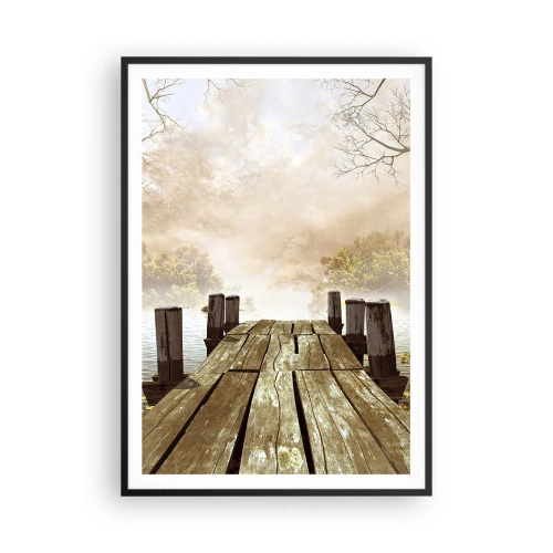 Poster in een zwarte lijst - Het milde verdriet van de herfst - 70x100 cm