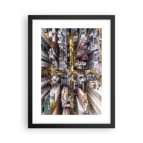 Poster in een zwarte lijst - Groeten uit Hong Kong - 30x40 cm