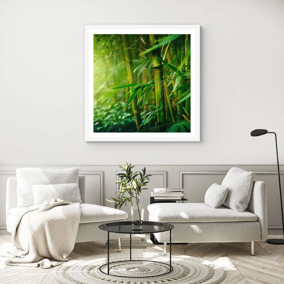 Poster in een witte lijst - Maak kennis met groen zelf - 40x40 cm