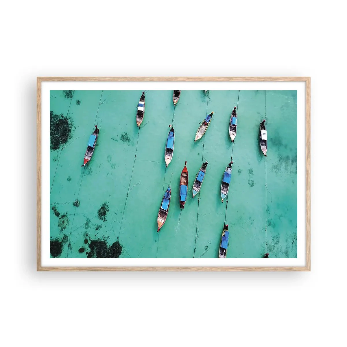 Een poster in een licht eiken lijst - In blijde verwachting - 100x70 cm