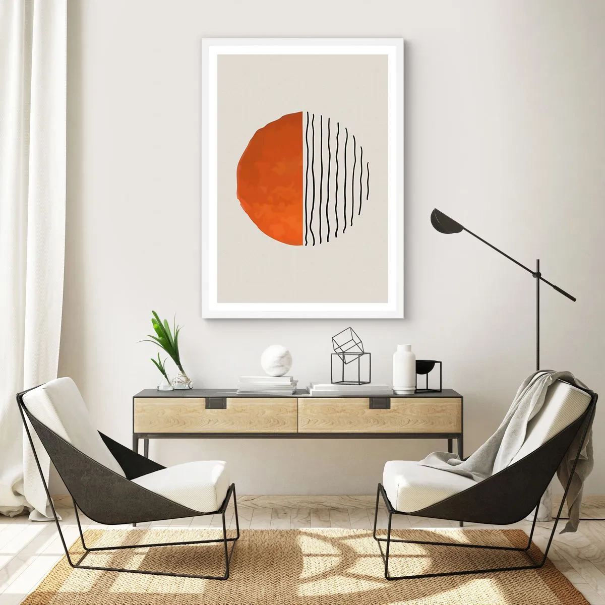 Poster in een witte lijst - In het Japanse klimaat - 30x40 cm