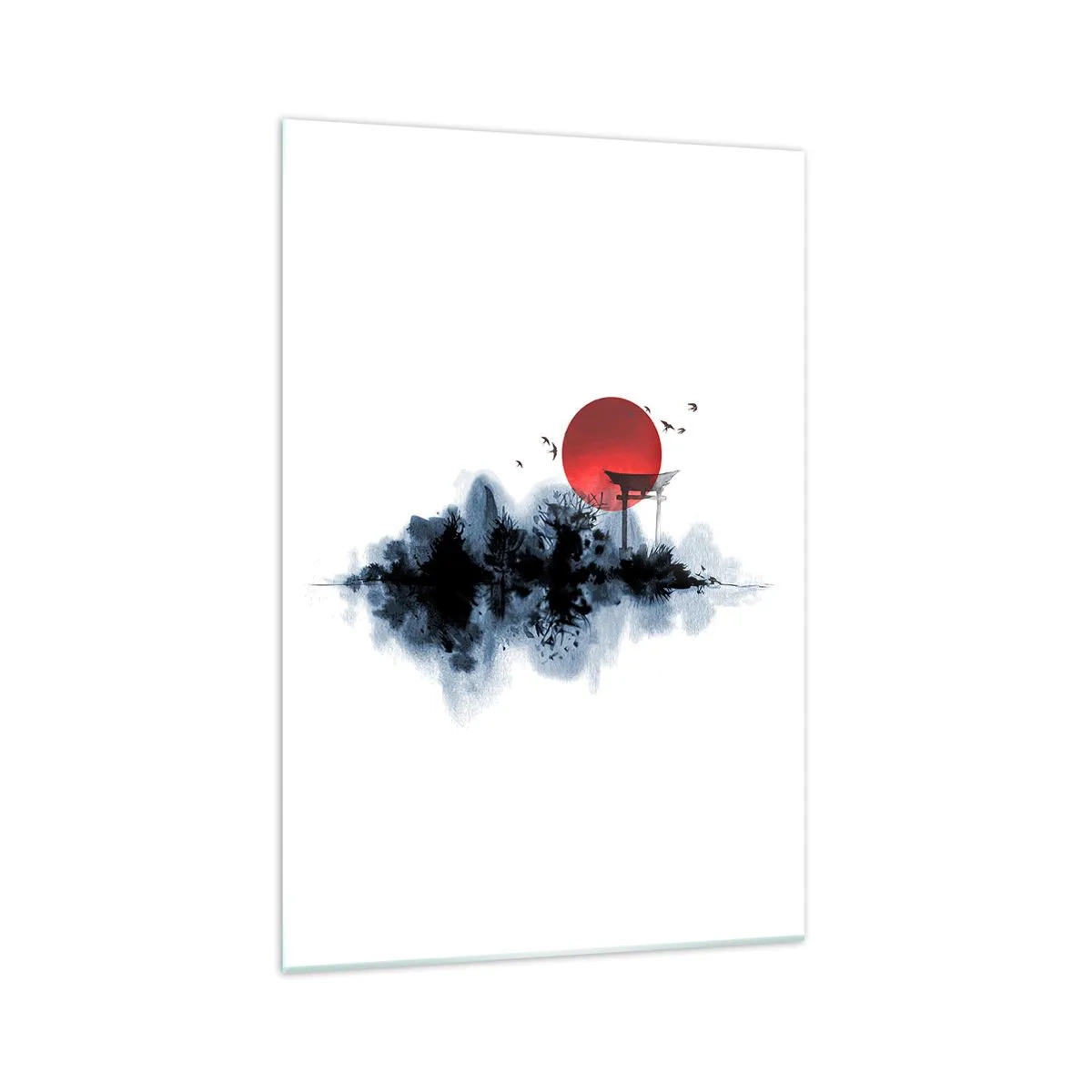 Schilderen op glas - Japanse weergave - 70x100 cm