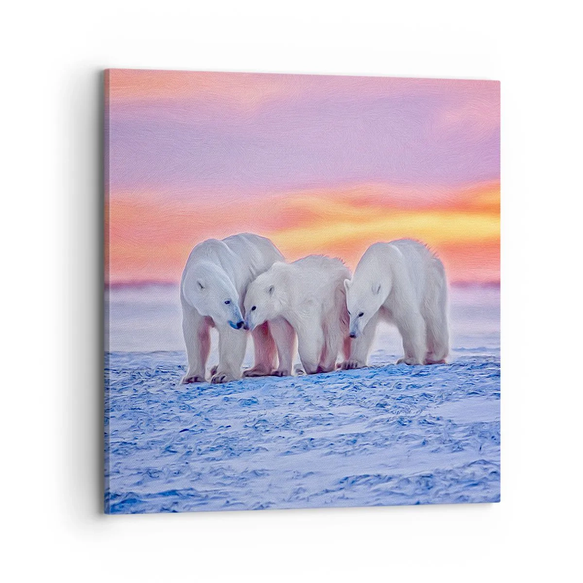 Schilderen op canvas - Familie warmte is genoeg - 70x70 cm
