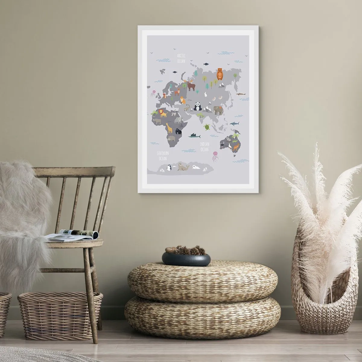 Poster in een witte lijst - Vertel me waar je vandaan komt ... - 40x50 cm
