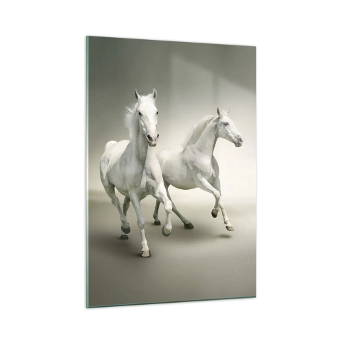 Schilderen op glas - White power! - 50x70 cm