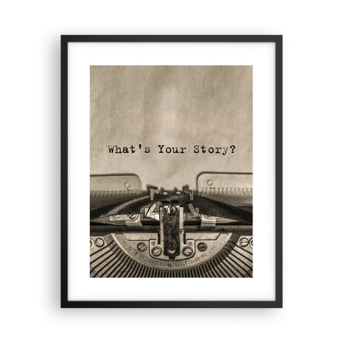 Poster in een zwarte lijst - Vertel het mee - 40x50 cm