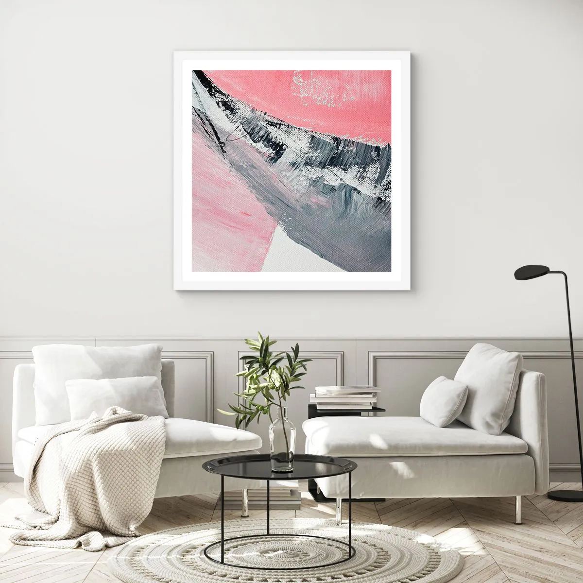 Poster in een witte lijst - Bijpassende compositie - 60x60 cm